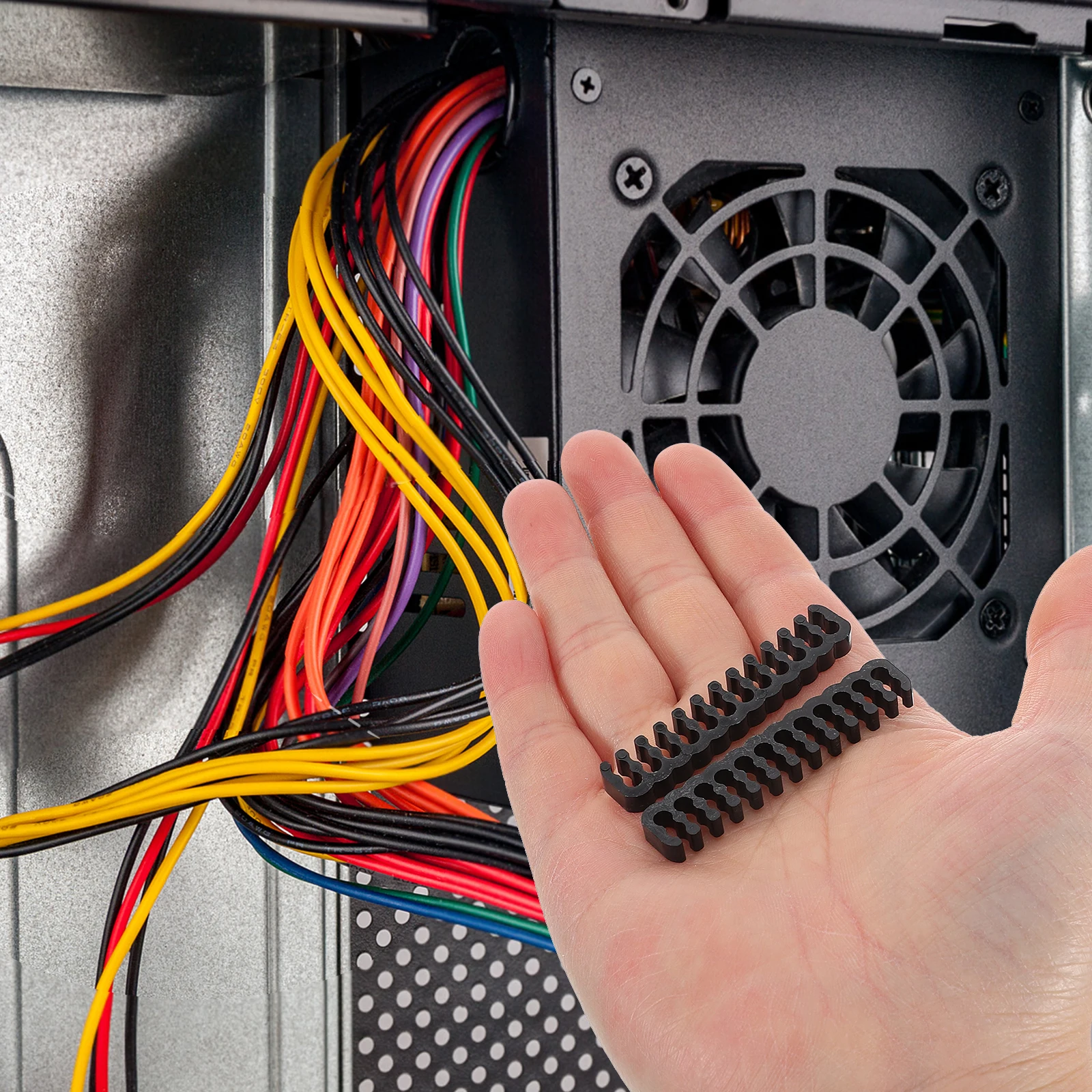 

24pcs Kit Wire Organizer 24PIN 8PIN Power Cord Management Straps Heavy Duty Zip Ties Desktop Appliance Case Cooling