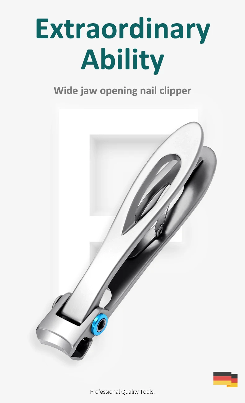Hochwertiger Nagelknipser mit breiter Backe, Cutter, Trimmer, Maniküre-Schere, dicker harter Zehennagel, Fingernagel- und Pediküre-Werkzeuge – Detail 2
