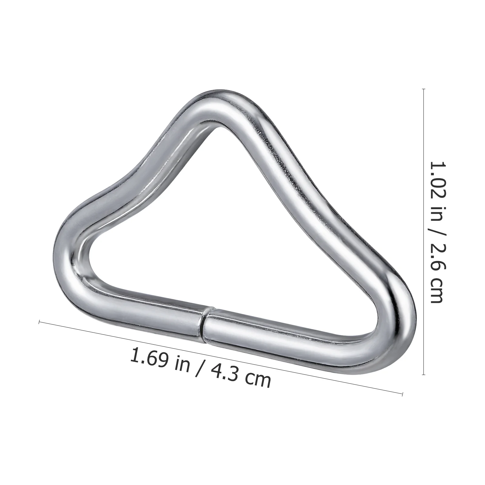 30Pcs Trampoline Triangle Ring Replacement Buckles Metal Galvanized Triangle Rings Buckles Webbing Fixing Parts