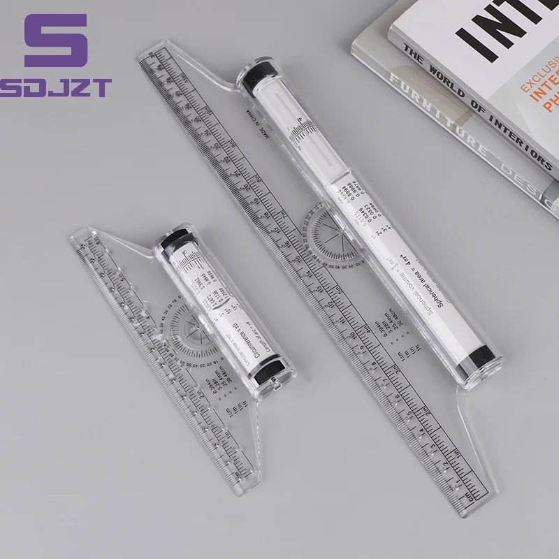 1Pc Rolling Ruler 15/30cm Angle Line Measuring Tool Clear Parallel Drawing Ruler For Students Artists