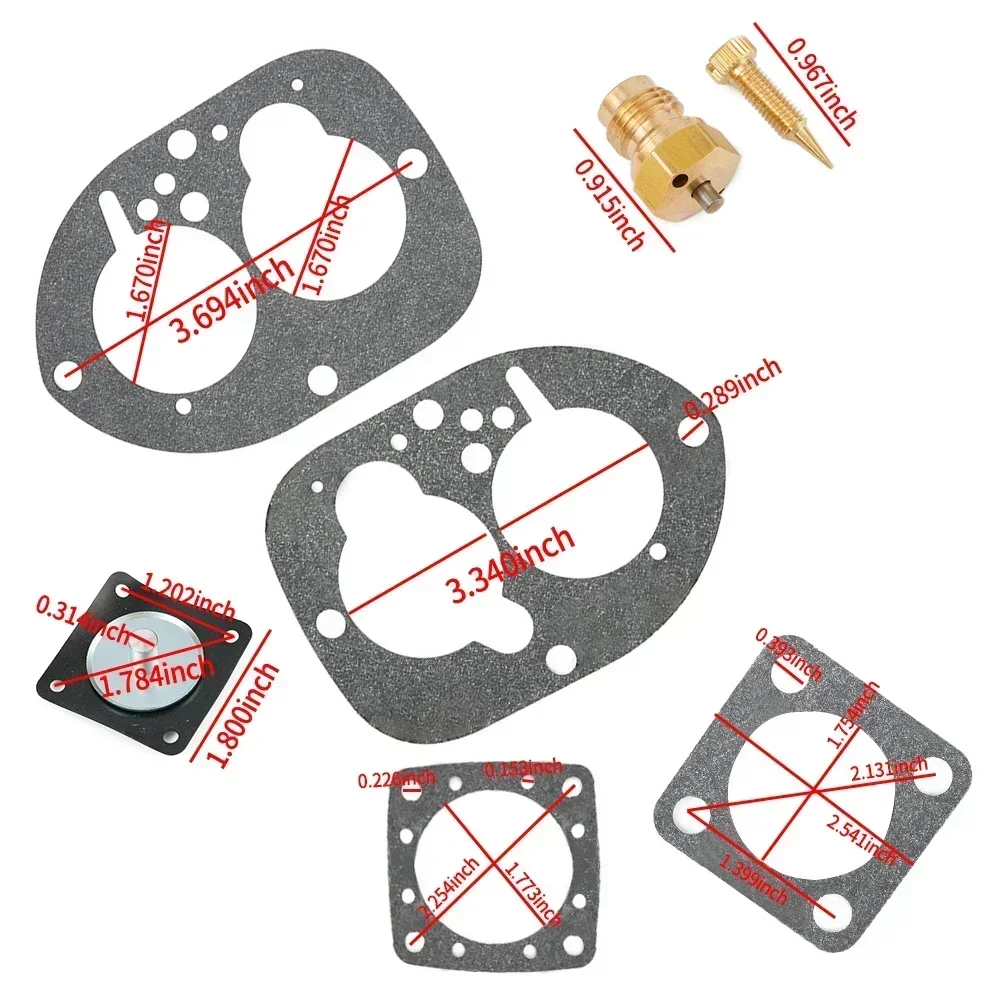 Carburetor KIT Fit For Volvo Penta SOLEX 44 PA-1 INBOARD MARINE 856471 856472 T3 Metal  Accessories For Vehicles