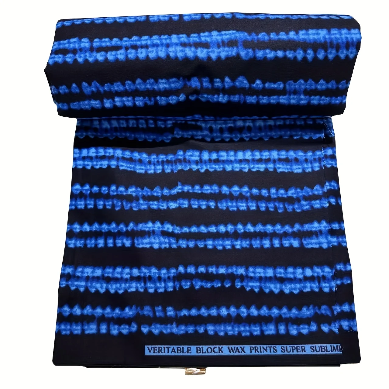 1 قطعة 6 ياردة الباتيك العرقي الأفريقي أزرق أسود مخطط قماش مطبوع على الوجهين هندسية مطبوعة النسيج النسيج العرقي الأفريقي #6