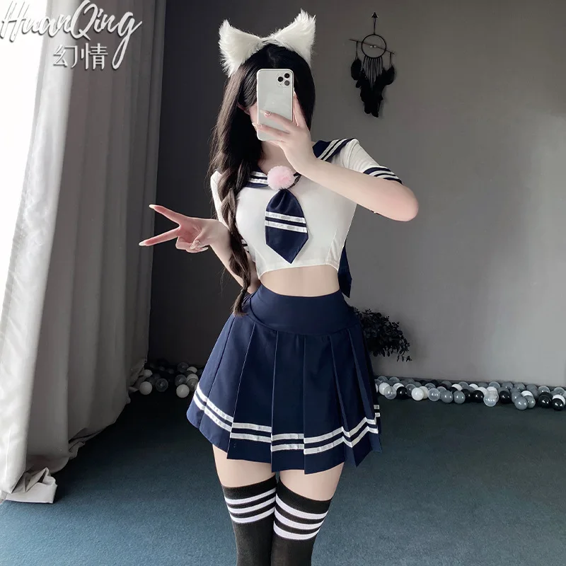 بحار فتاة تأثيري أنيمي ازياء طالب المدرسة JK موحدة ضيقة قصيرة اليابانية Kawaii عيد الميلاد المرأة مثير الملابس الداخلية