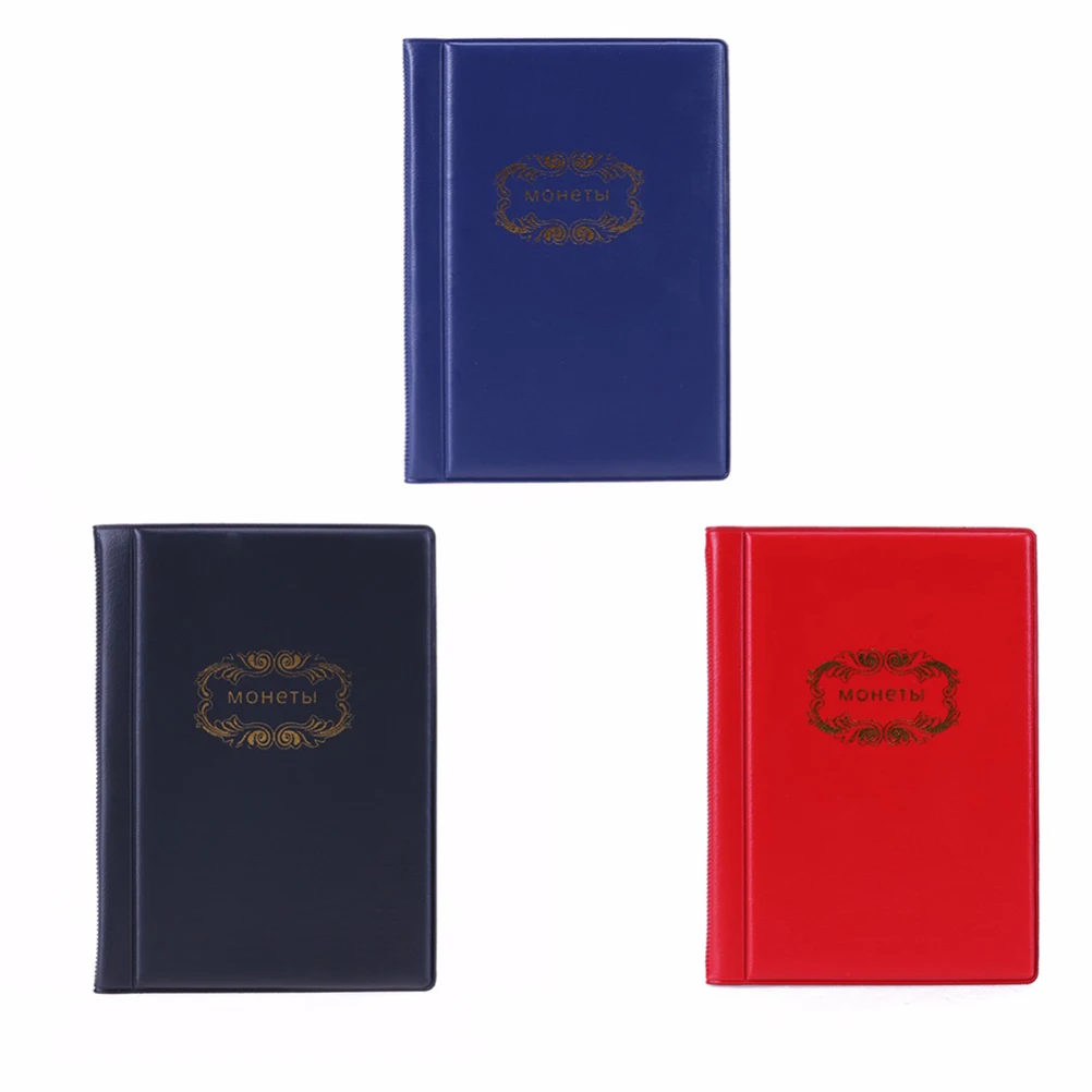 

120 Pockets Coin Collection Book Artificial Portable Storage For Collectors Holders Gift Envelope Flaps