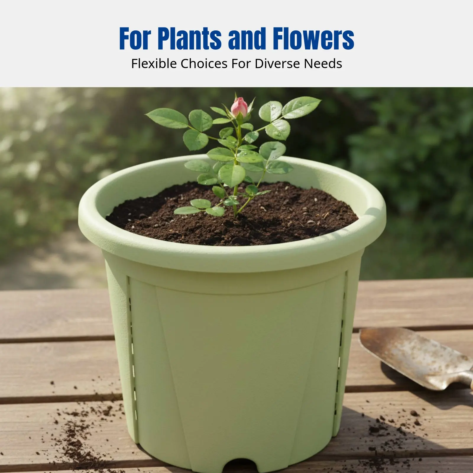 Thickened Breathable Root Control Flower Pot, Water-Permeable Planter for Balcony, Flowers, Clematis, Sprouts, Cuttings