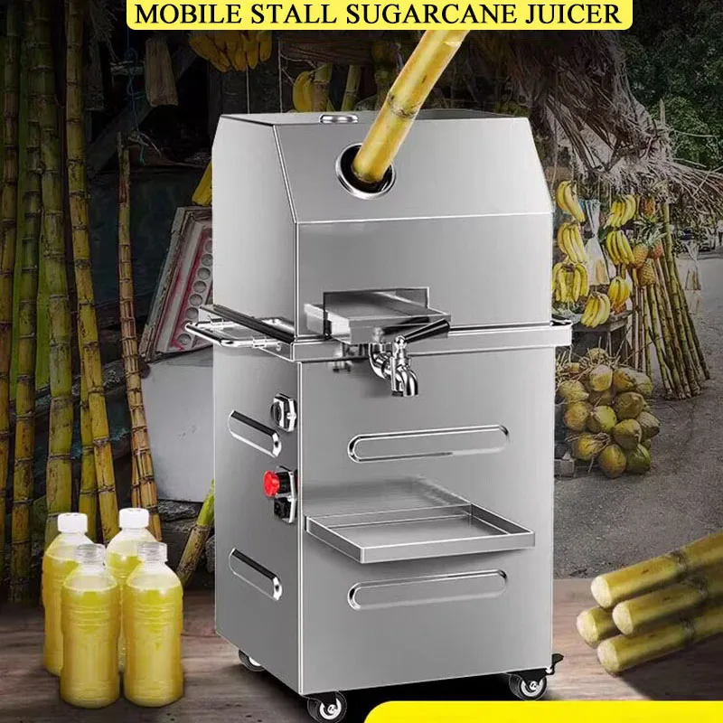 Electric Sugar Cane Juicer Sugarcane Juicer Machine Stainless Steel Rollers for Home and Commercial