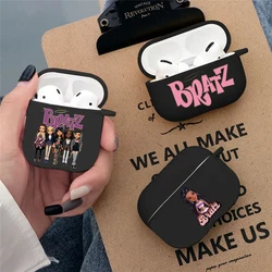 Hot Cute Bratz Doll Soft silicone TPU Case For AirPods Pro2 1 2 3 Luxury Black Silicone Wireless Bluetooth Earphone Box Cover