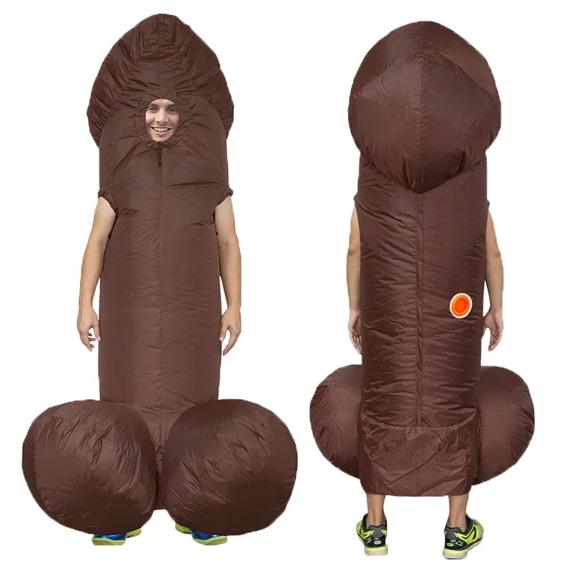 Penis Inflatable Costumes For Adult Sexy Dick Jumpsuit Funny Dress Disfraz Holiday Paty Halloween Anime Cosplay Suit