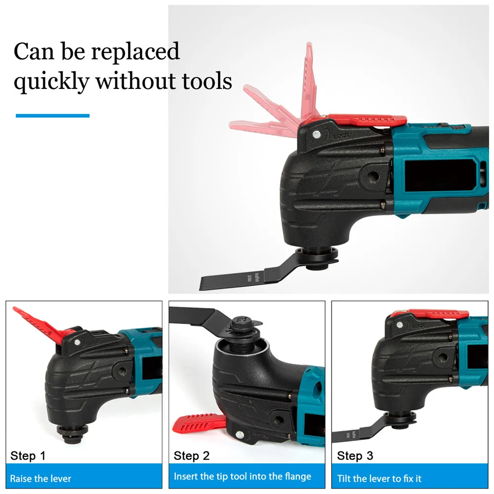 ZSQHET Makita 18V Battery Multi-Tools 22000r/min Multifunction Oscillating 6 Speeds Renovator Home Trimmer Tools Accessories Set