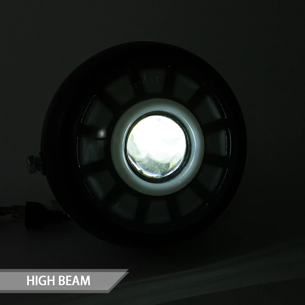 Lampe de sauna LED pour moto, phare rond, Sportster, Inboulon Honda, Yamaha, Suzuki bt, universel, 6.5 