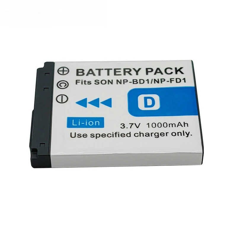 Bateria 1000mAh NP-BD1 FD1 para Sony TX1 T77 T90 T300 T500 T900 T200 Substituição totalmente decodificada para Sony Cybershot