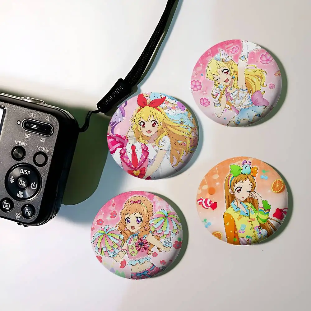 Anime A-Aikatsu Abzeichen Mode Neue Hip Hop Vielseitige Runde Metall Abzeichen Cartoon Pin Geschenk Großhandel