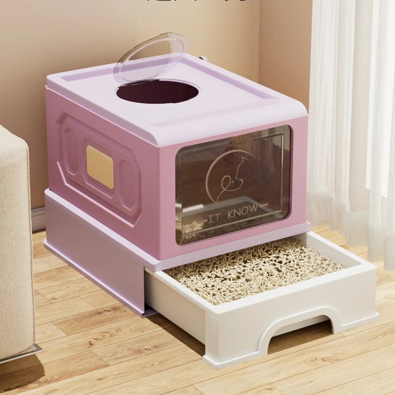 

Accessories Hidden Enclosed Cat Bedpans Tray House Playground Drawer Cat Bedpans Training Katzen Toilette Cat Supplies RR50CB