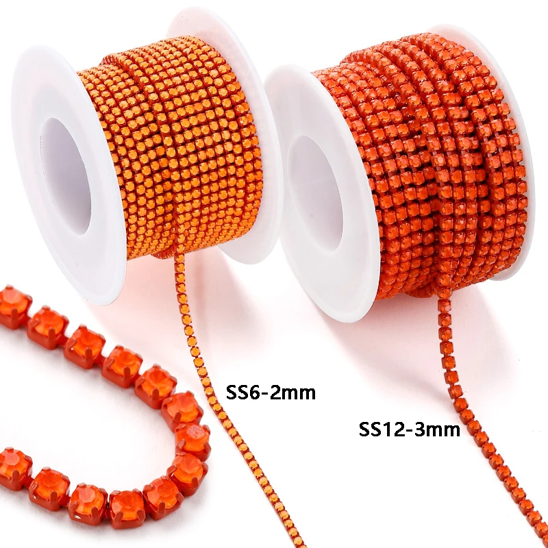 QIAO Neonfarbene 10-Yard-Rolle Strass-Besatz, Diamant-Strass-Applikation, Kristallverzierungen für Kleider – Detail 6