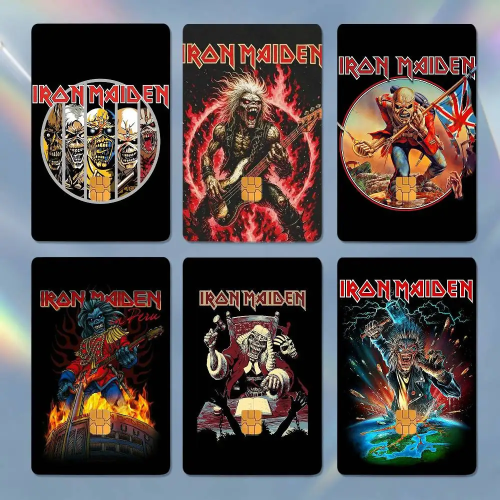 

M-Maidens Band I-Irons HD Waterproof Card Skins Protective Stickers for Credit Bank Game Cards