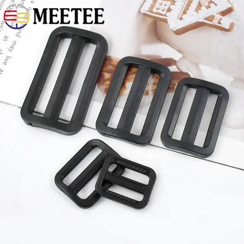 10/20/30Pcs 20-50mm Plastic Buckles for Bag Strap Webbing Belt Tri Glide Adjuster Slider Handbag Clasp Hooks DIY Accessories