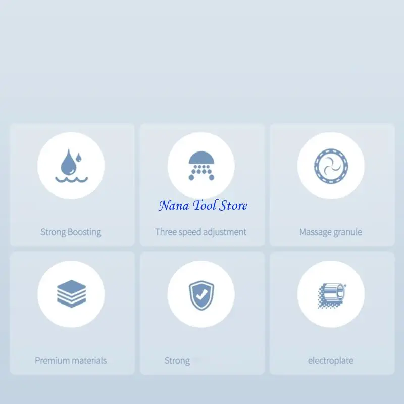 

31GJ Multifunction Shower Head 360 Degree Rotation High Pressures Sprayers Water Softening Filter Easy Mounted ABS Materials