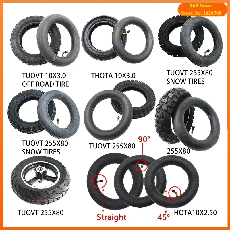 High Performance 10x3.0 Inner And Outer Tire 10*3.0 Tube Tyre For  KUGOO M4 PRO Electric Scooter Go Karts ATV Quad Speedway