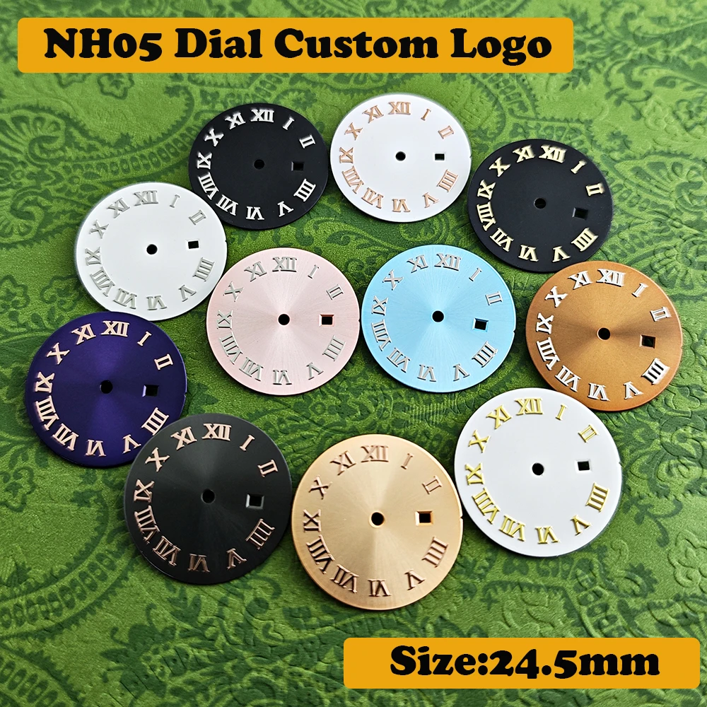 Lady NH05 Dial Roman Numeral Women's Watch Dial 24.5mm Customized Logo Suitable for NH05 Movement 31mm Case Size
