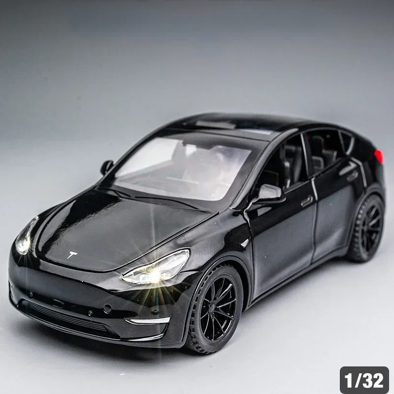 

1:32 Tesla Model Y, имитация звука и света, модель автомобиля из сплава, детский игрушечный автомобиль, орнамент, модель автомобиля из сплава A963Multi Do