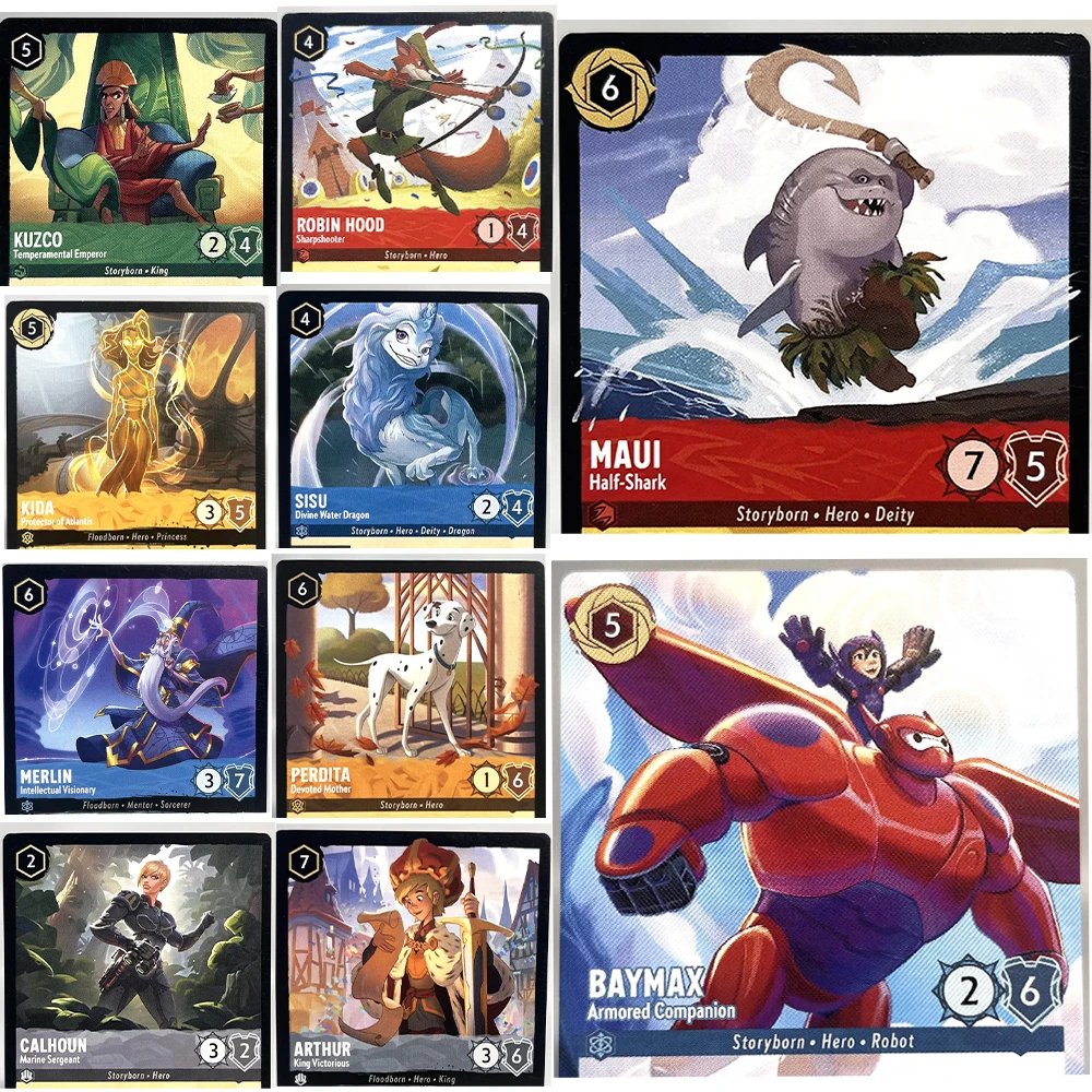 بطاقات ألعاب لووركانا ماوي كيدا بايماكس كالهوون سيسو روبن هود بطاقة التداول PTCG أرواق لعب الفصل الإنجليزي 3/6/5