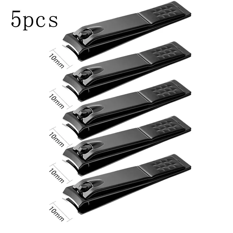1/3/5 Stuks Zwarte Nagelknipper Roestvrij Staal Nagelsnijder Dikke Schaar Tang Teennagel Vingernagel Professionele Manicure trimmer