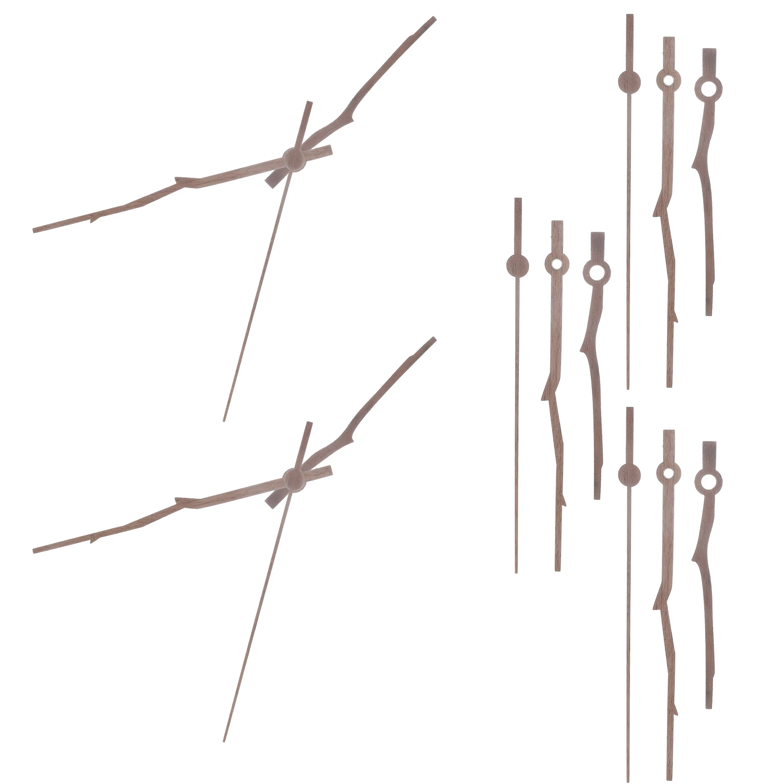 

5 set 5 Sets Black Walnut DIY Wall Hanging Replacement Parts Wood Clock Hands For Diy Hands For Repair Clock Accessories