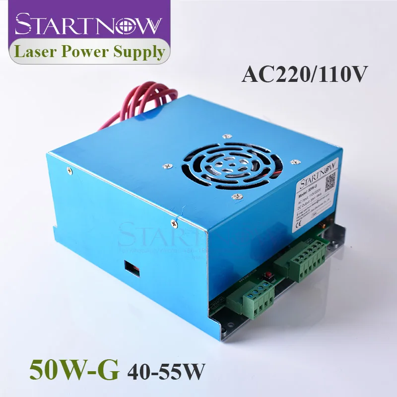 Startnow 50W-G Laser Power Supply For Laser Tube Cutting Engraving Machine 30-55W Watt PSU 115V/230V MYJG 40W-WS/GS Power Model