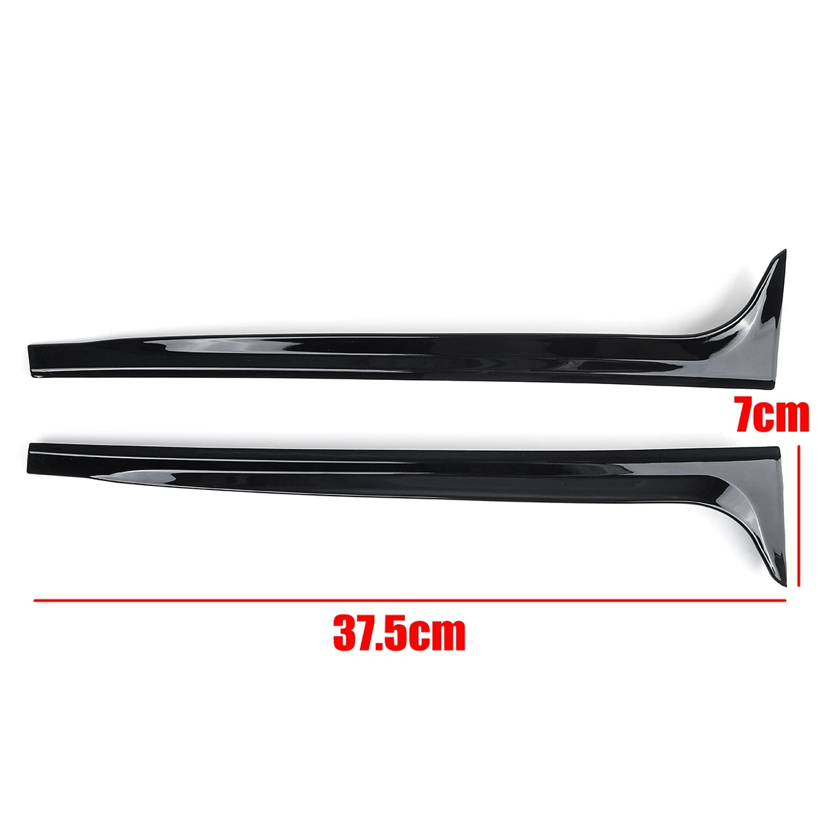 Glossy Black For VW Polo MK5 2011-2017 Car Vertical Rear Window Side Spoiler Sper Canard Canards Splitter