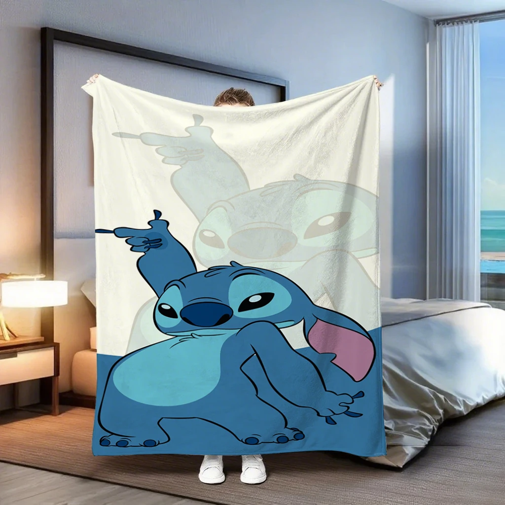 

Одеяло Stitch веселый и удобный дизайн. Многоцелевое одеяло, подходящее для офиса, гостиной, спальни, кемпинга и путешествий.
