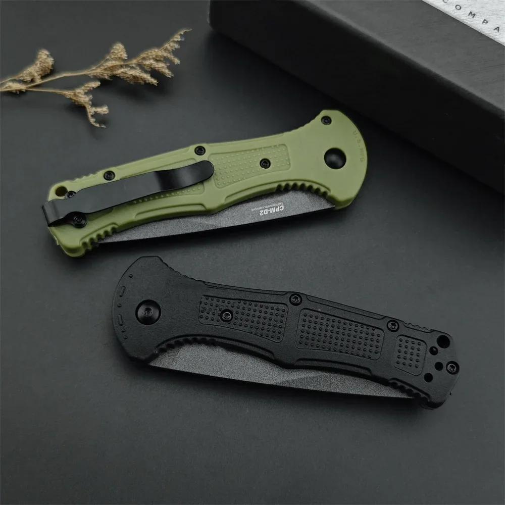 NEW Folding Knife BM 9070 Small Size CPM-D2 Blade Nylon Fiber Handle High Quality Pocket Knife Outdoor EDC Camping Hiking Tools