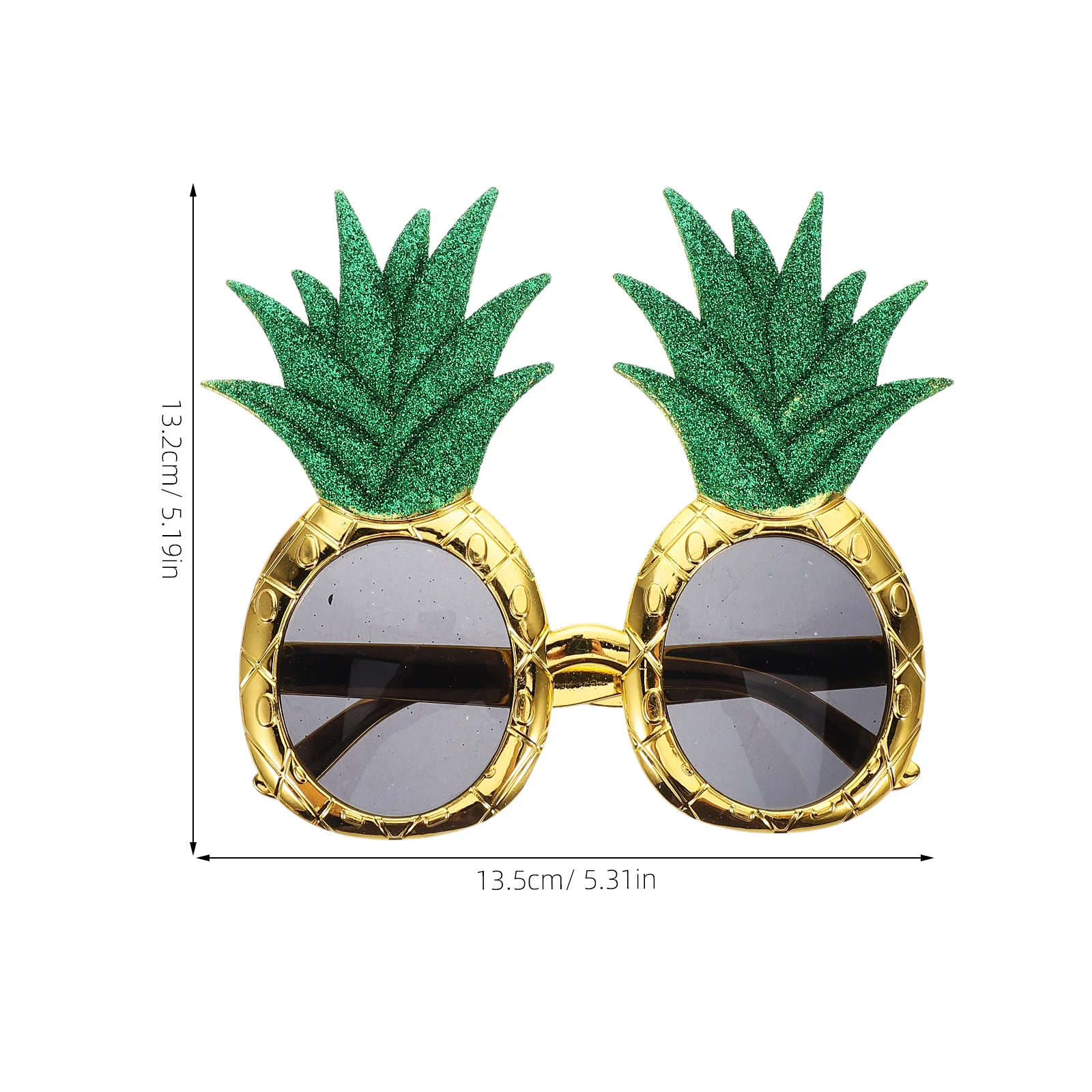 قطعتان من النظارات الشمسية الفاكهة بتصميم أناناس فريد من نوعه، نظارات حفلات مريحة وخفيفة الوزن لمهرجانات أعياد الميلاد وحمام السباحة على الشاطئ #3