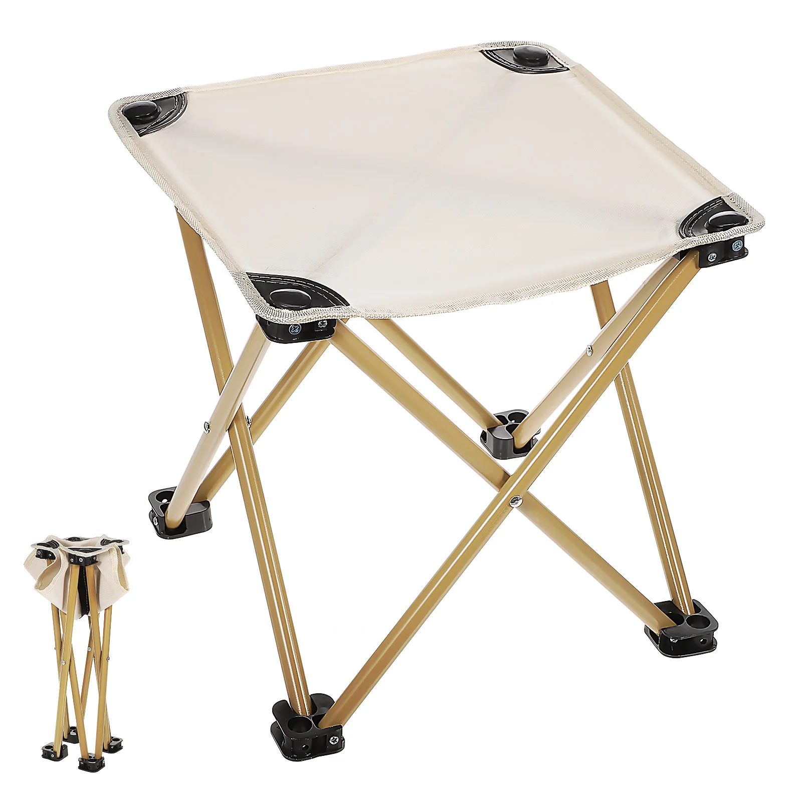 

Folding Chairs Foot Stool Compact Camp Pocket Foldable Leisure Carrying Carbon Steel Camping Stools