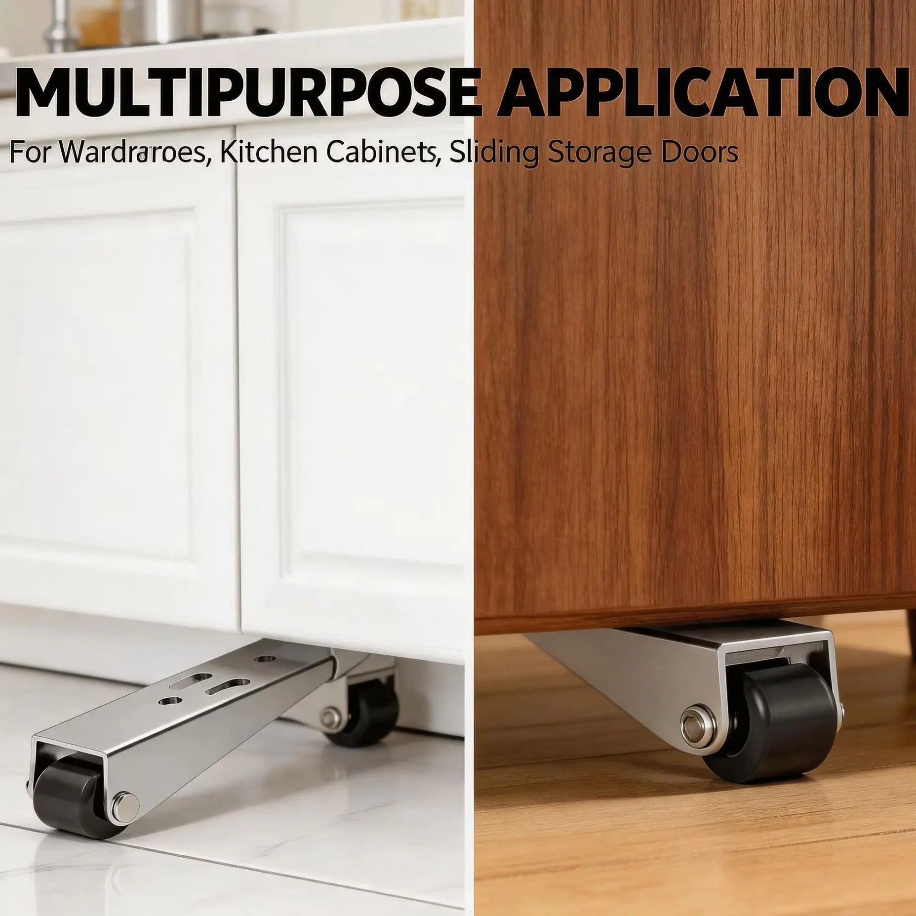 Sliding wheel Silent vertical furniture moving caster Bearing nylon support door sag directional wear sliding door bottom wheel