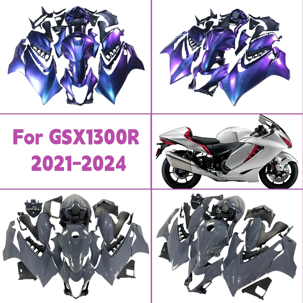 

Комплект высококачественных обтекателей для мотоцикла Suzuki GSX 1300R (2021-2024), полный комплект инжекционных обтекателей для моделей 21-24 годов