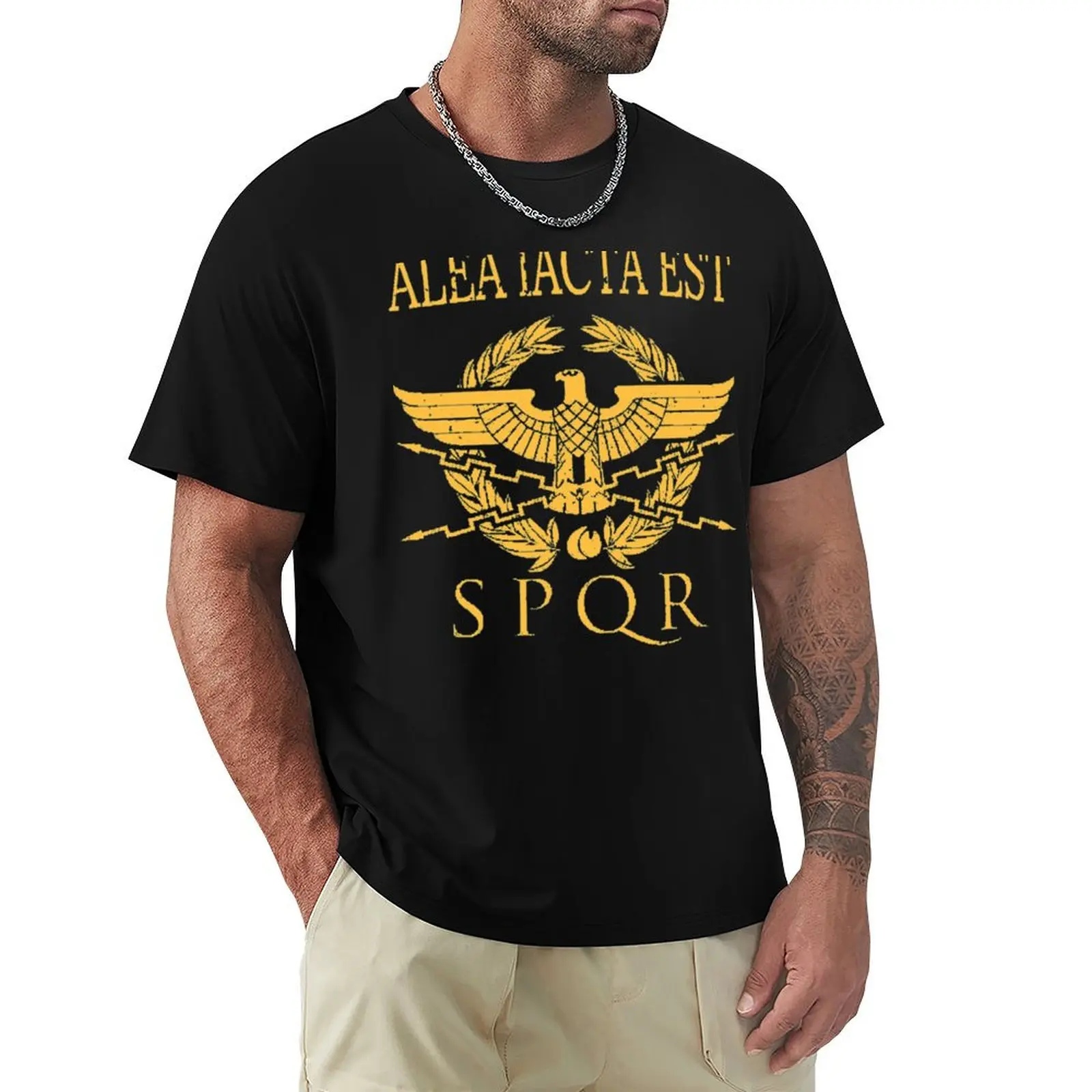 Alea Iacta Est T-Shirt Fashion Pattern Printed Tee Shirt