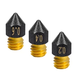 Mk8 ptfe revestiu o bocal para a impressora 3d, 1.75mm, cabeça da extrusora para o ender 3, 3s pro, v2, cr10, anet a8, 0.2-1.0mm