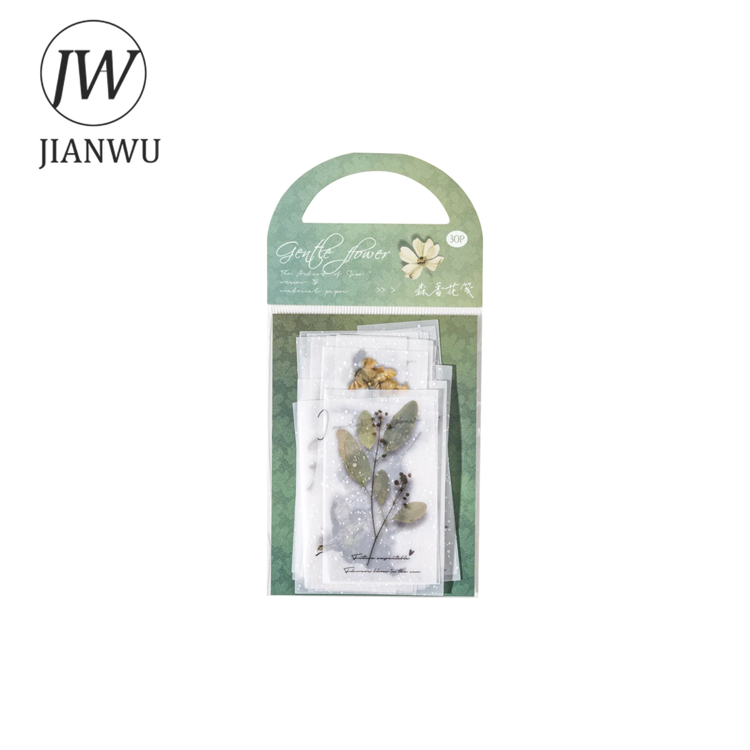 JIANWUFlower Also Gentle Series Vintage Pflanze Blumen Landschaft Collage Scrapbook Material Papier Kreatives Junk Journal Briefpapier
