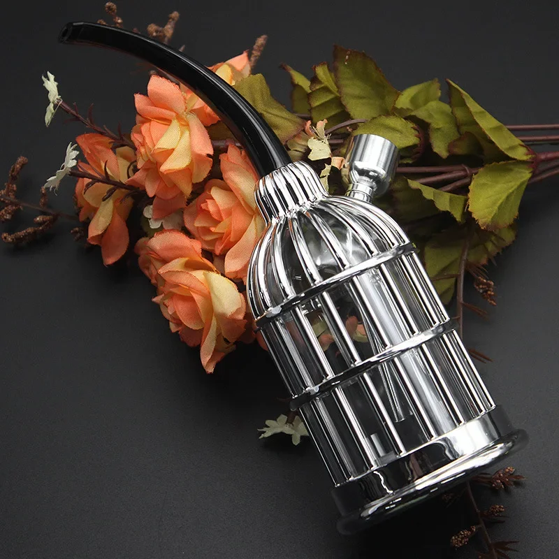 Delicate Beautiful Bird Cage Shape Tobacco Pipes Water Filtration Pipe Multifunction Hookah Smoking Pipe