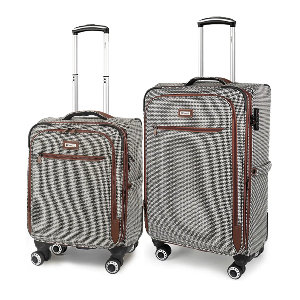 

Softside Luggage Expandable Suitcase 20” 26“ 2PCS Upright Spinner Softshell Set Lightweight Luggage with Spinner Wheels