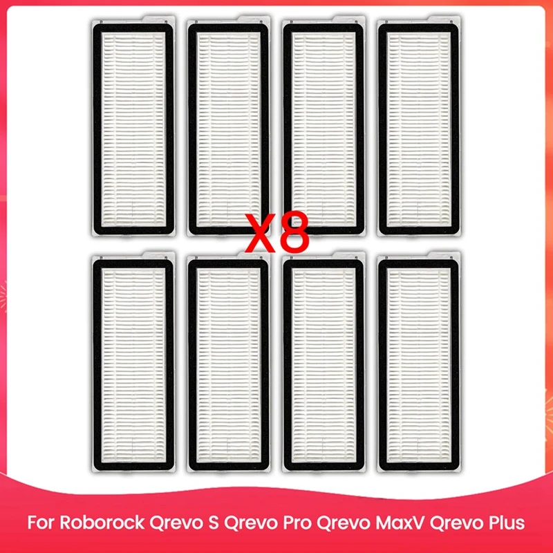 AT02-Replacement HEPA Filter For Roborock Qrevo S, Qrevo Pro, Qrevo Maxv, Qrevo Plus, Robot Vacuum, Filter Accessories Kit