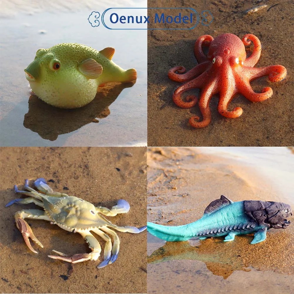 Oenux محاكاة الحشرات الماوس السحلية نماذج حيوانات البحر دمى واقعية لينة المطاط مادة TPR المقتنيات هالوين المزحة اللعب