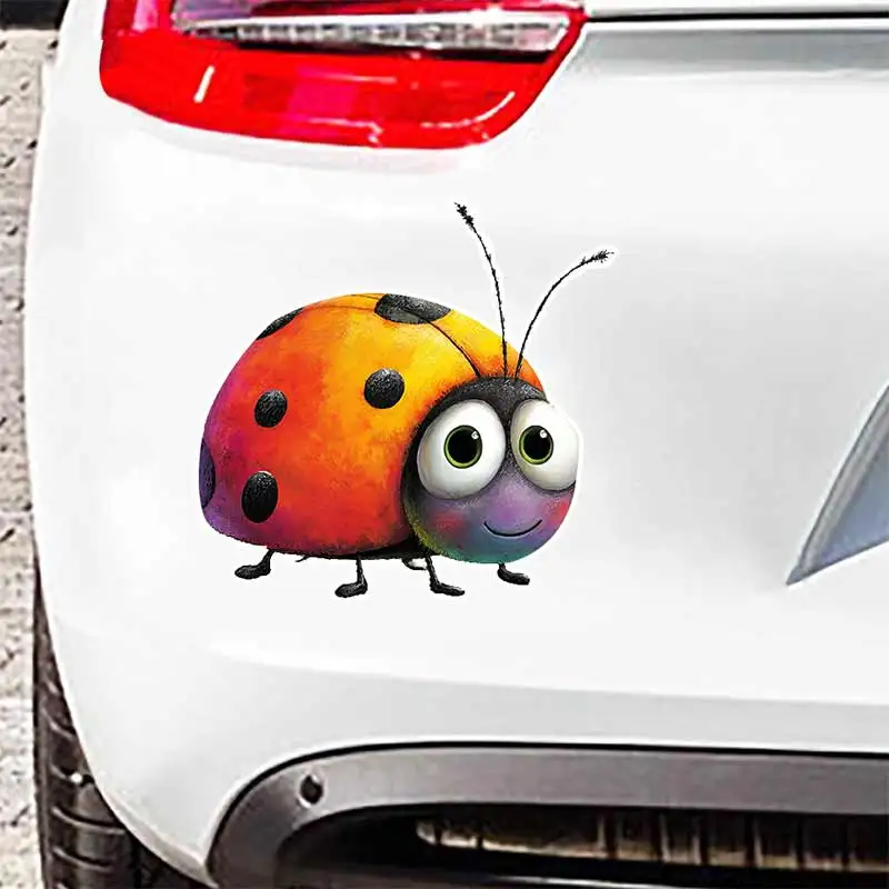 Quirky Beetle Insect Car Sticker Vinyl Detachable Waterproof Decal Outdoor Car Bumper Window Notebook Computer Decoration SH1201 3