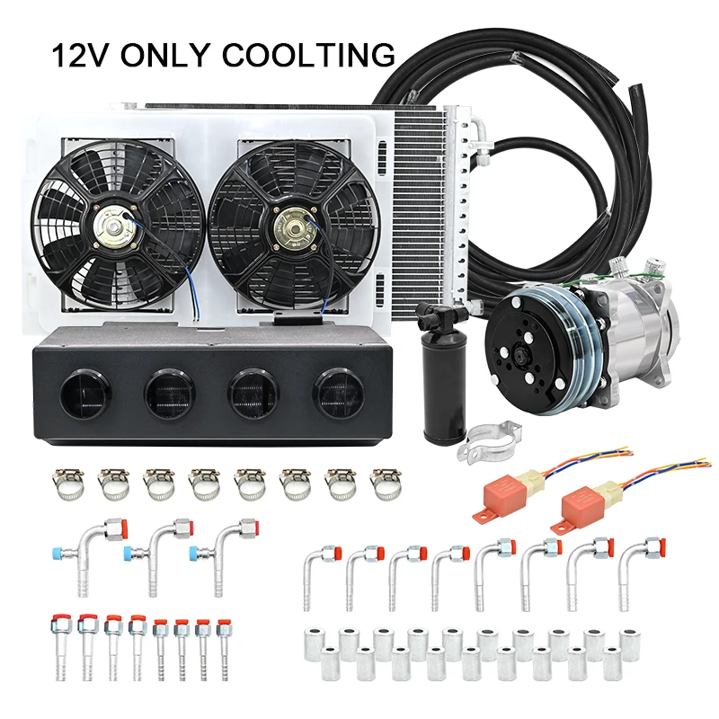 404 Universele Automotive A/C Airconditioning Kit 12 V 24 V Voor Caravans Auto Vrachtwagens Bestelwagens airconditioner Assemblages