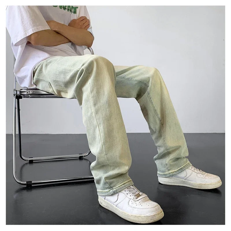 Jeans Men's clothing fall new fashion versatile American retro straight pants street pants trend casual pants Men trousers