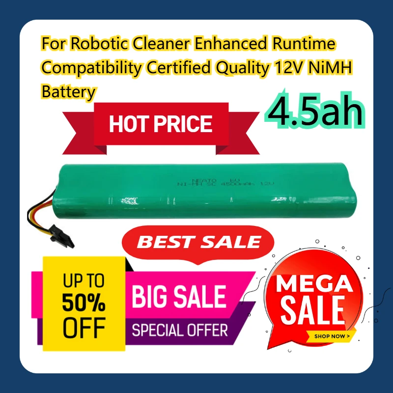 

For Robotic Cleaner Enhanced Runtime Compatibility Certified Quality 12V NiMH Battery