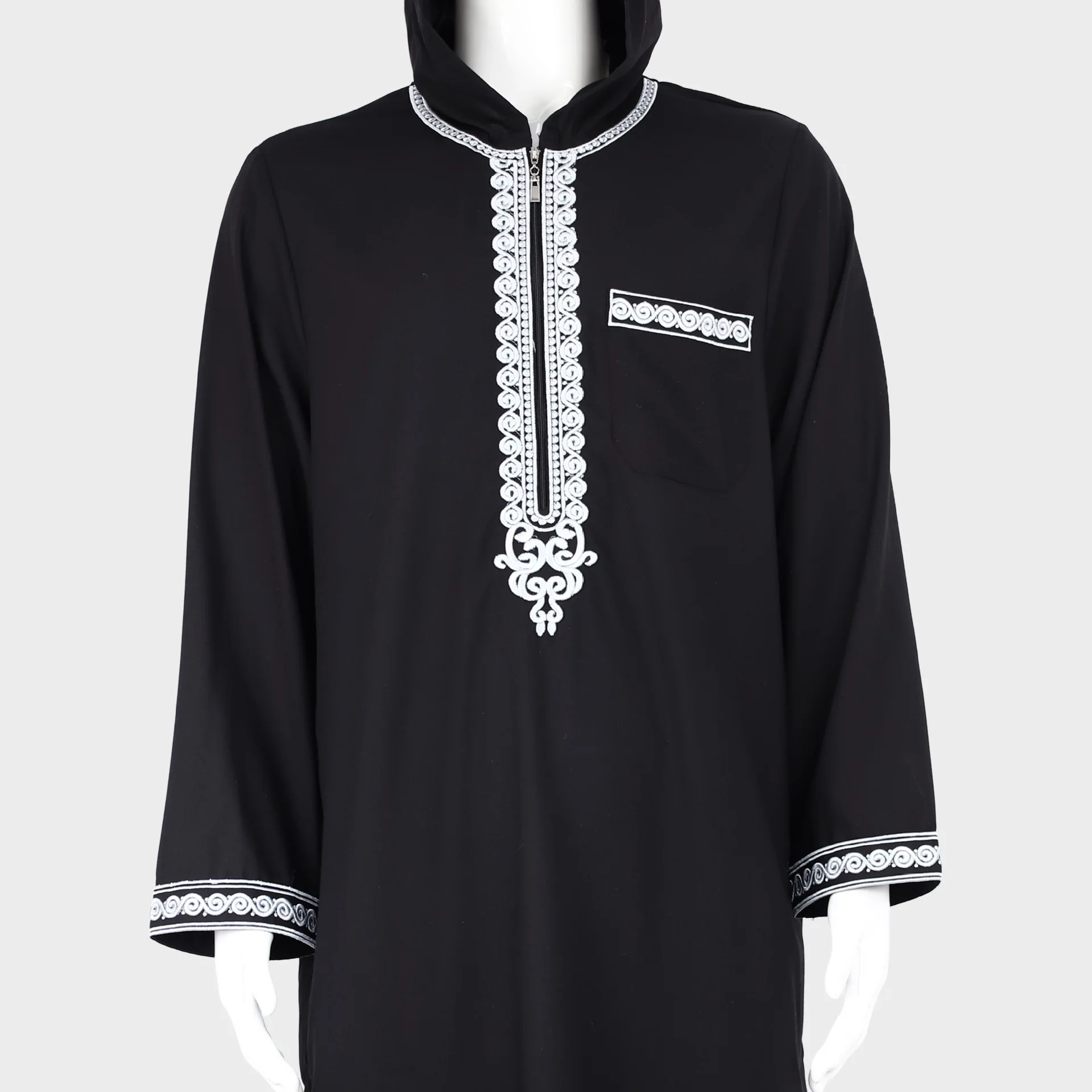 

Saudi Arabic Robe Thoub Jubba Thobe Men Muslim Dress Hooded Abaya Djellaba Turkey Kaftan Caftan Daffah Dishdasha Islam Clothing