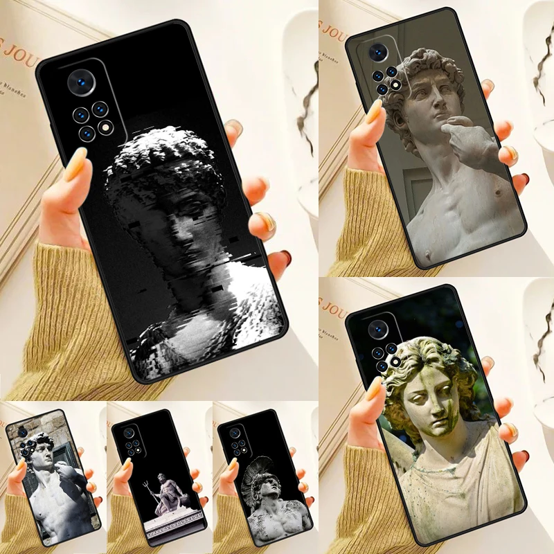 

Greek God Statue Face Case For Samsung Galaxy S24 Plus S23 S20 S21FE Lite S22 Ultra Note 20 S8 S9 S10 Phone Coque