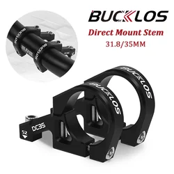 BUCKLOS Road Bike Stem 31.8/35MM Double Shoulder Fork Table Aluminum Alloy AM FR DH MTB Handlebar Stems Cycling Accessories