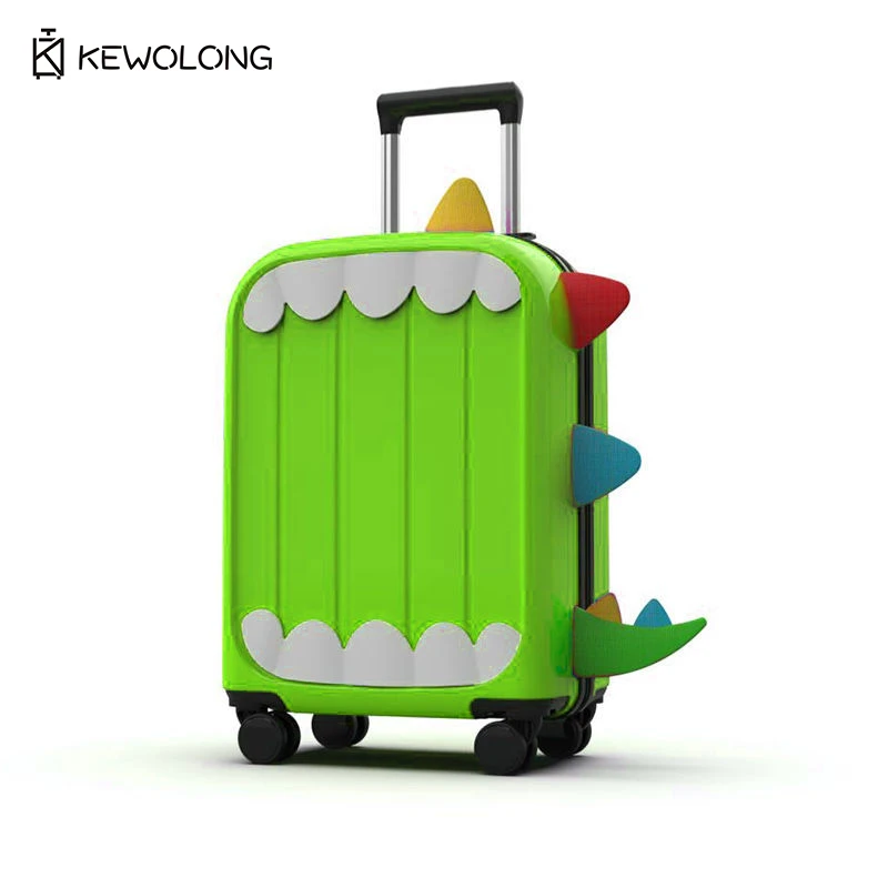 3D Cartoon Dinosaur Kids Luggage 20 Inch, Lightweight Hard Shell Carry On Suitcase for Children with TSA Lock & Spinner Wheels